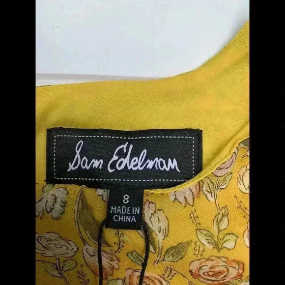 Sam Edelman Chiffon Printed Draped Mini Dress Floral SIze 8 NEW 1319 - Picture 3 of 4